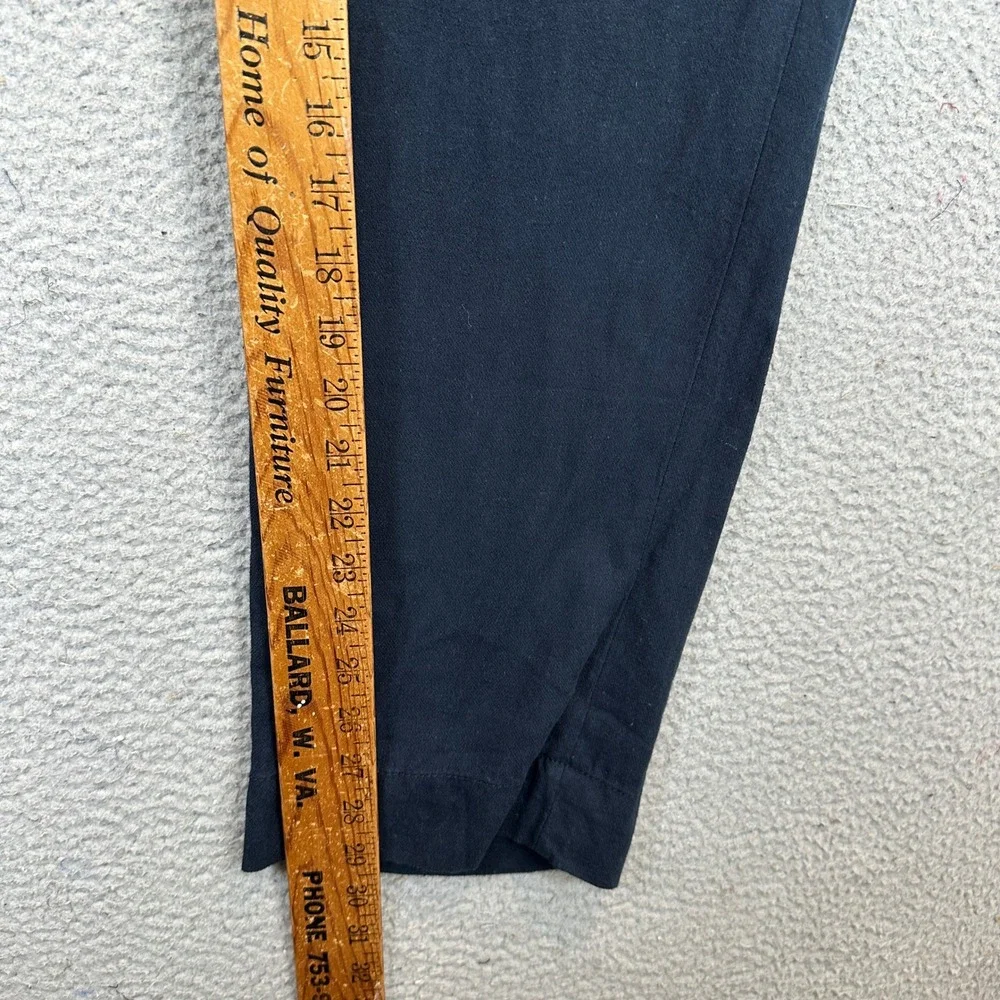 NEW Banana Republic Mens 40X32 Linen Blend Navy Blue Slim-Straight Trouser Dress